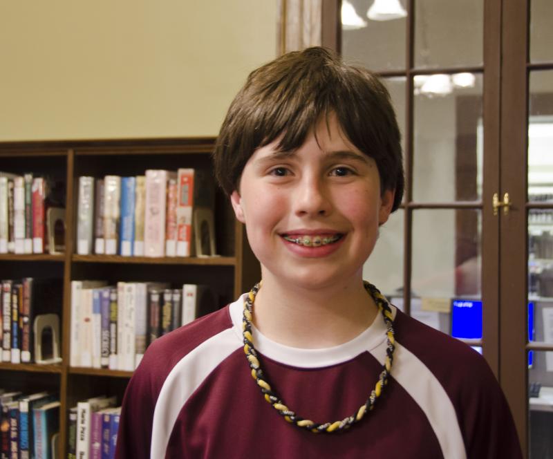 Matthew Carvalho, Junior Friends of the Library: What was your favorite book from the last year? “Confessions of a Murder Suspect” by James Patterson with Maxine Paetro. It had more of a twist than normal. I didn’t expect the ending. BY GEORGIA SPARLING